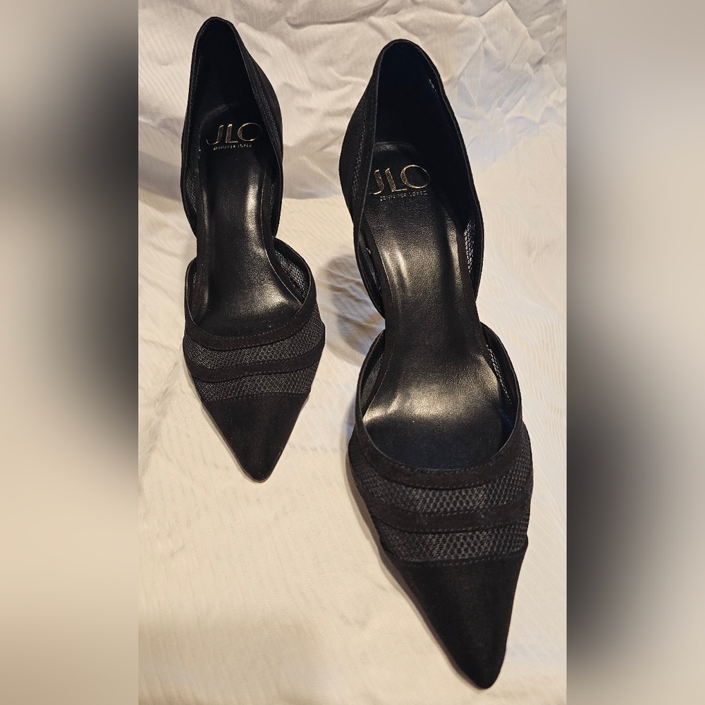 JLo By Jennifer Lopez Mandrea Stiletto Pump Black Mesh